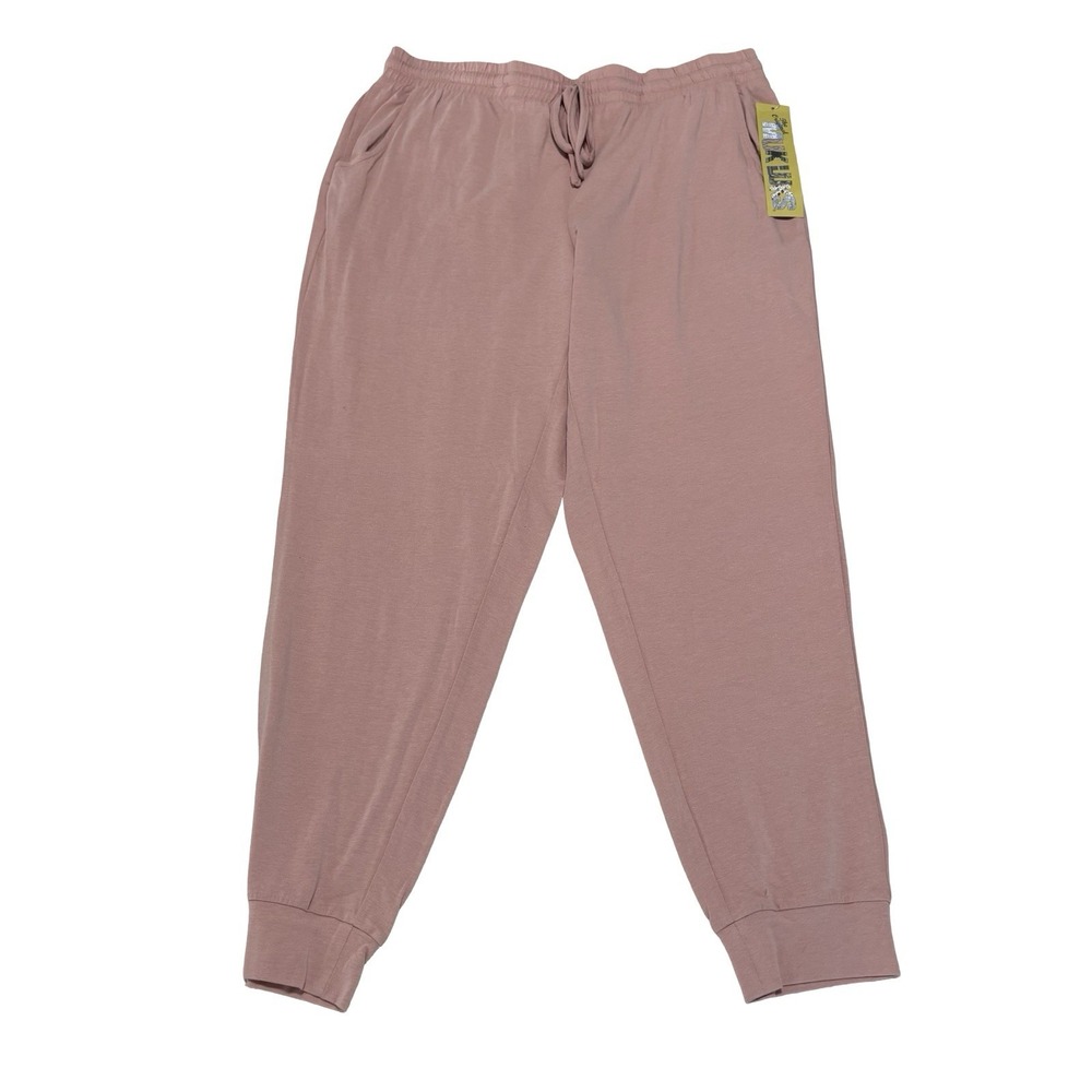 NWT MUK LUKS Women's‎ Drawstring Sweatpants Joggers Pink Size XL 34 x 29